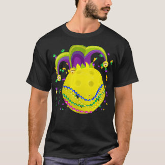 Womens Pickleball Ball Jester Hat VNeck  T-Shirt