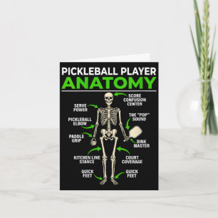 Womens pickleball player anatomy funny dink pickle card