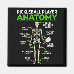 Womens pickleball player anatomy funny dink pickle magnet
