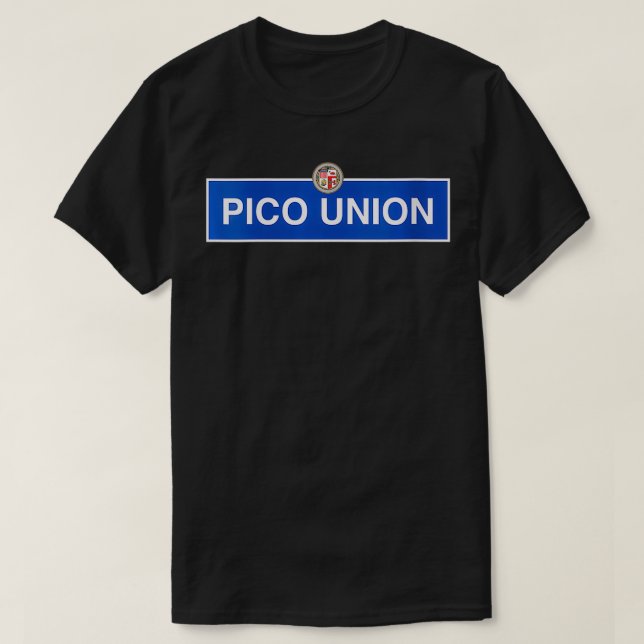 Womens Pico Union Los Angeles Street Sign Blvd Cal T-Shirt (Design Front)