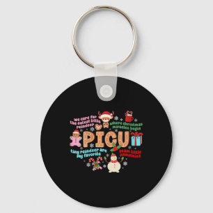 Womens Picu Christmas Picu Nurse Xmas Paediatrics  Key Ring