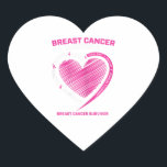 Womens Pink Breast Cancer Survivor Gifts Women Mom Heart Sticker<br><div class="desc">Womens Pink Breast Cancer Survivor Gifts Women Mom</div>