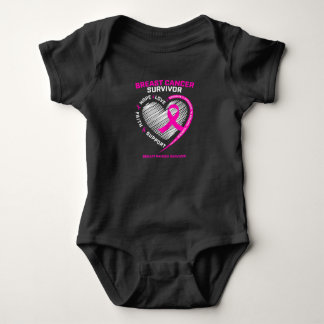 Womens Pink Breast Cancer Survivor Gifts Women Mum Baby Bodysuit
