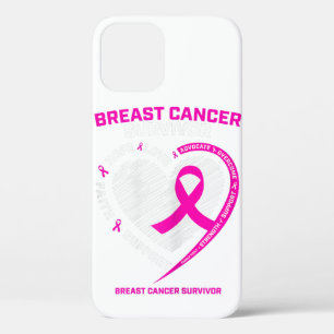 Womens Pink Breast Cancer Survivor Gifts Women Mum iPhone 12 Pro Case