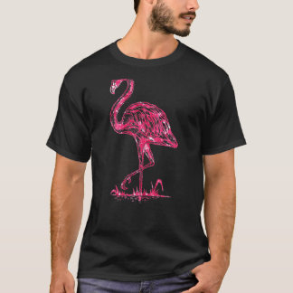 Womens Pink Flamingo Baby Flamingo Party Flamingo  T-Shirt