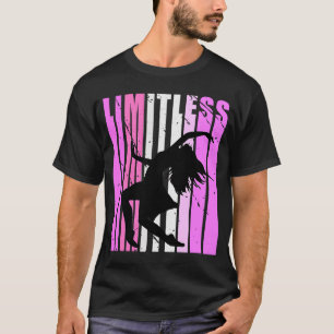 Womens Pink Limitless Dance Birthday Inspiring Cut T-Shirt