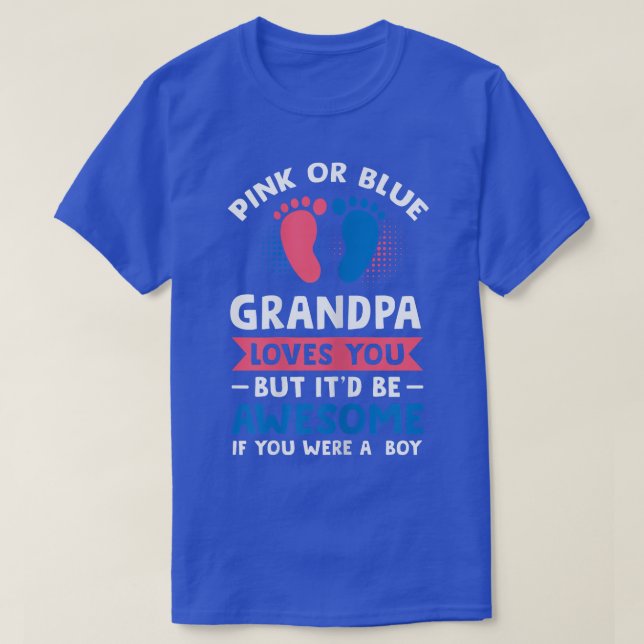Womens Pink or blue grandma loves you boy gender r T-Shirt (Design Front)