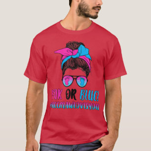 Womens pink or blue meemaw loves you gender reveal T-Shirt