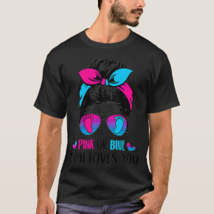 Womens Pink or Blue Mimi loves you Tee Gender Reve