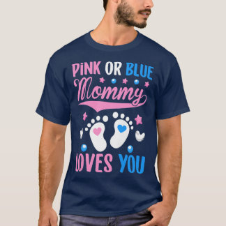 Womens Pink or Blue Mummy Loves You - Mummy to Be  T-Shirt