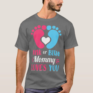 Womens Pink or Blue Mummy Loves You - Mummy to Be  T-Shirt