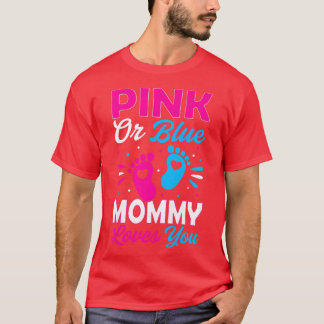 Womens Pink or Blue Mummy Loves You - Mummy to Be  T-Shirt