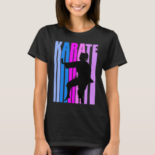 Womens Pink Retro Karate Birthday Bteen Teenagers T-Shirt