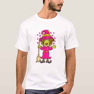 Womens Pink Ribbon Breast Cancer Pumpkin Halloween T-Shirt