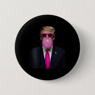 Womens Pink Trump Bubble Gum 2024 Vote President F 6 Cm Round Badge