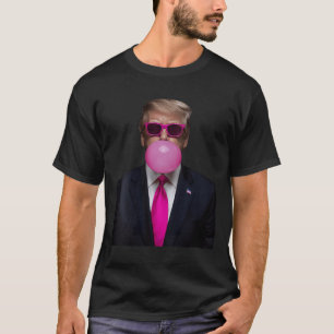 Womens Pink Trump Bubble Gum 2024 Vote President F T-Shirt