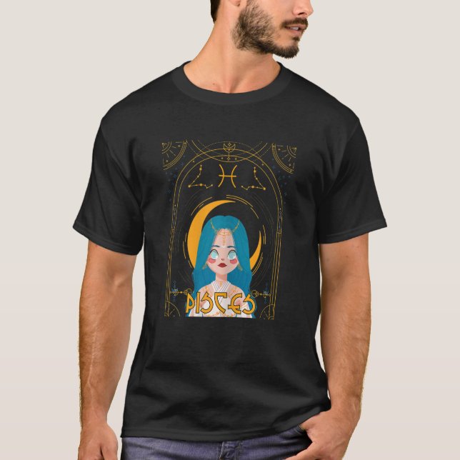 Womens Pisces Queen Girl Pisces Birthday Zodiac As T-Shirt (Front)