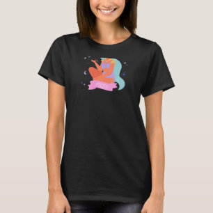 Womens Pisces Zodiac Horoscope Astrology Backprint T-Shirt