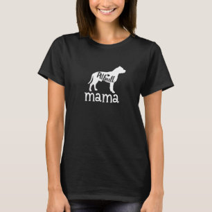Womens Pitbull Mama Pitbull Dog Puppy Pet Mum Ch T-Shirt