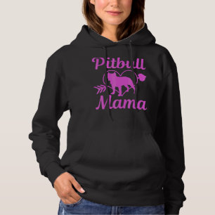 Womens Pitbull Mama Pitbull Mum  Cute Dog Mother's Hoodie