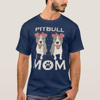 Womens Pitbull Mom - Funny Pit Bull Dog T-Shirt Co