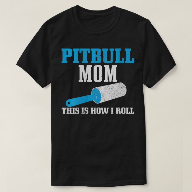Womens Pitbull Mum Dog Hair Funny Pitbull Mama VNe T-Shirt (Design Front)