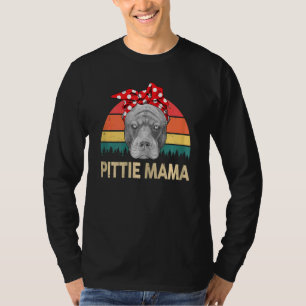 Womens Pitbull Pittie Mama Pitbull Momma Pibble T-Shirt