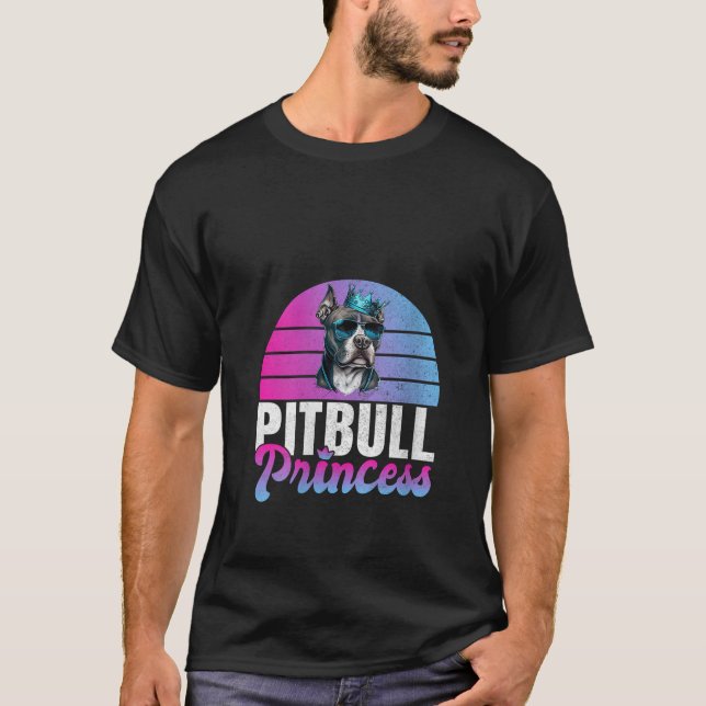 Womens Pitbull Princess Pitbull V Neck  T-Shirt (Front)