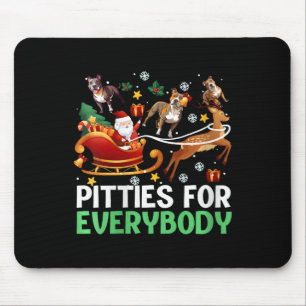 Womens Pitties For Everybody Christmas Pitbull Dog Mouse Mat