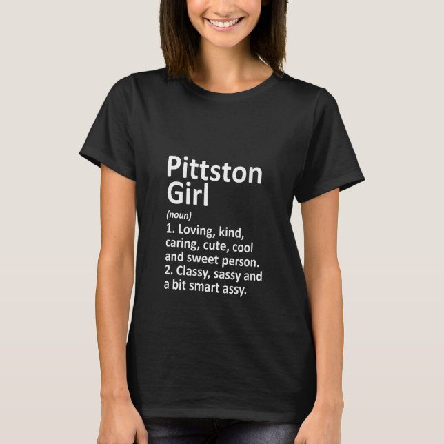 Womens PITTSTON GIRL PA PENNSYLVANIA Funny City Ho T-Shirt (Front)