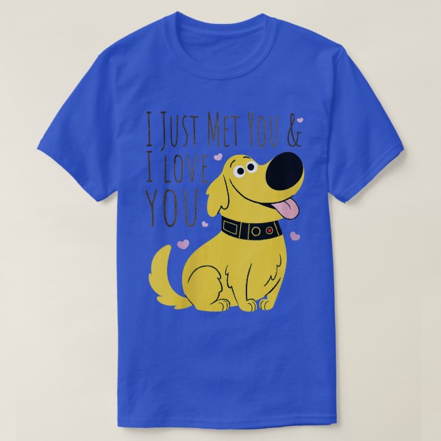 Womens  Pixar UP Dug I Just Met You Quote VNeck  T-Shirt (Design Front)
