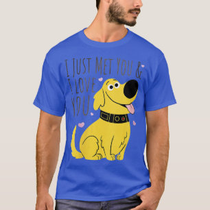 Womens  Pixar UP Dug I Just Met You Quote VNeck  T-Shirt