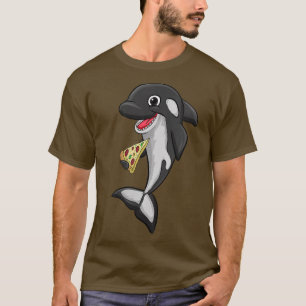 Womens Pizza Food Love Killer Whale Orca Lover Ani T-Shirt