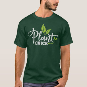 Womens Plant Chick Vegan Vegetarian Veganism Plant T-Shirt