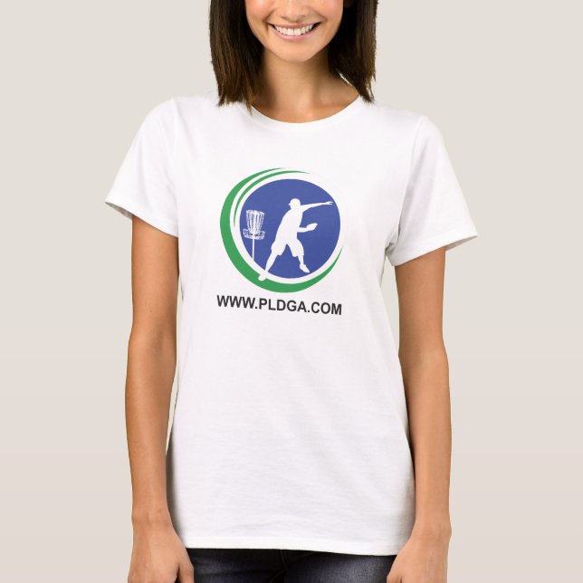 Womens PLDGA Logo and Basket Shirt (Front)