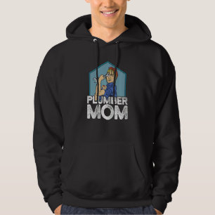 Womens Plumber Mum Plumbing Mechanic Heating Engin Hoodie