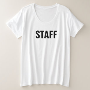 Womens Plus Size Tshirts Crew Staff Team Member
