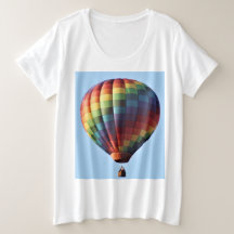 Women's Plus T-Shirt Hot Air Balloon Soaring