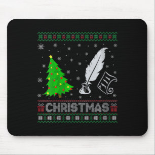 Womens Poetry Xmas Tree Lighting Ugly Christmas Sw Mouse Mat
