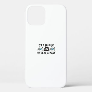 Womens Polar Bear Black Bear Wearing Face Mask iPhone 12 Case