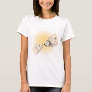 Womens Polar Bear Kiss T-shirt