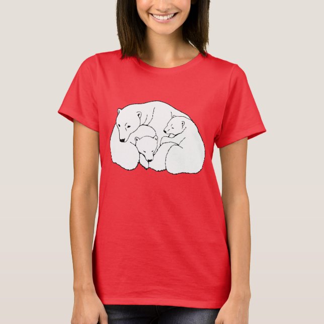 Women's Polar Bear Shirt Bear Art T-shirts Jerseys (Front)