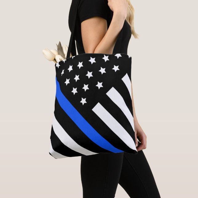 Women's Police Blue Line Bag (Close Up)