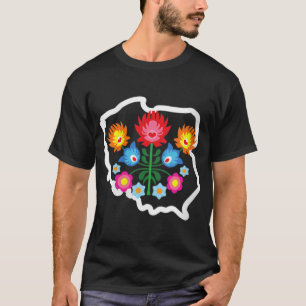 Womens Polish Folk Flower Art Poland Polska Polish T-Shirt