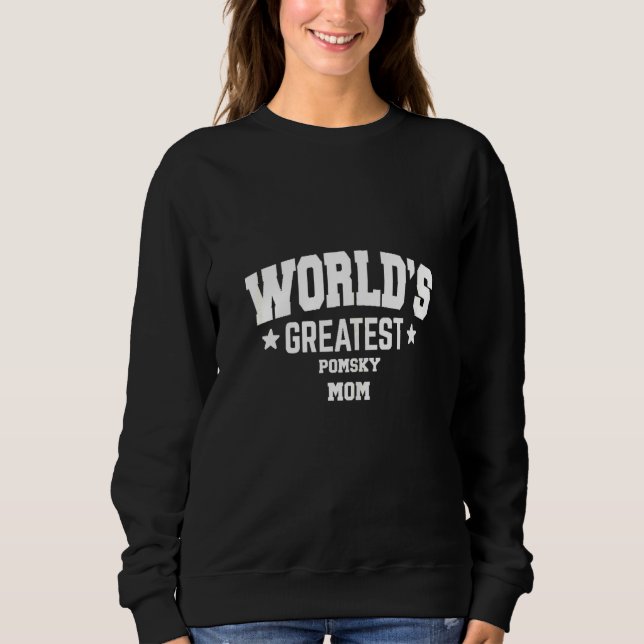 Womens Pomsky Mix Breed Dog Décor Theme Sweatshirt (Front)