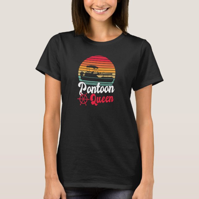 Womens Pontoon Boat Captain  Pontooning Pontoon Qu T-Shirt (Front)