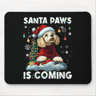 Womens Poodle Christmas Tree Lights Decorations Do Mouse Mat