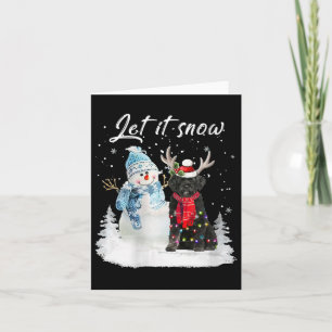 Womens Portuguese Water Dog Santa Dog Christmas Sn Card