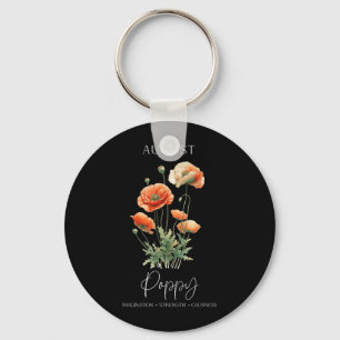 Womens Positive Quote Flower Birthday Floral Birth Key Ring