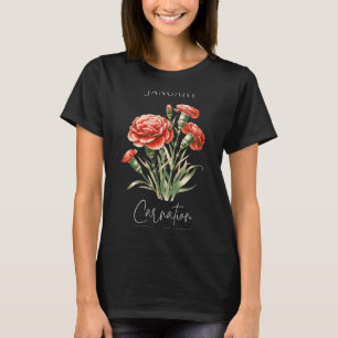 Womens Positive Quote Flower Birthday Floral Birth T-Shirt